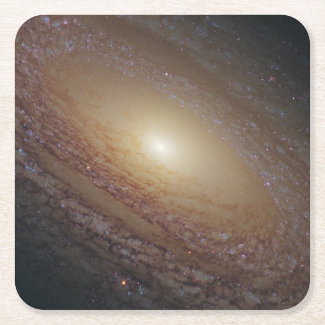 Spiral Galaxy Ngc 2841 Square Paper Coaster (Front)