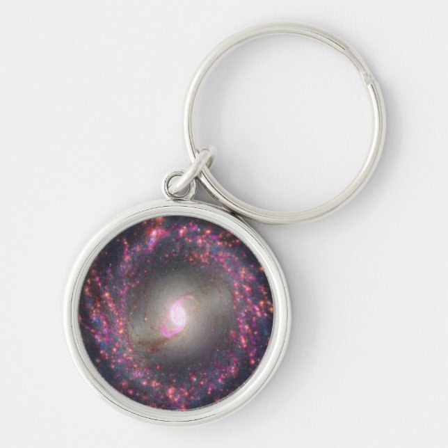 Spiral Galaxy Ngc 3351. Key Ring (Front)