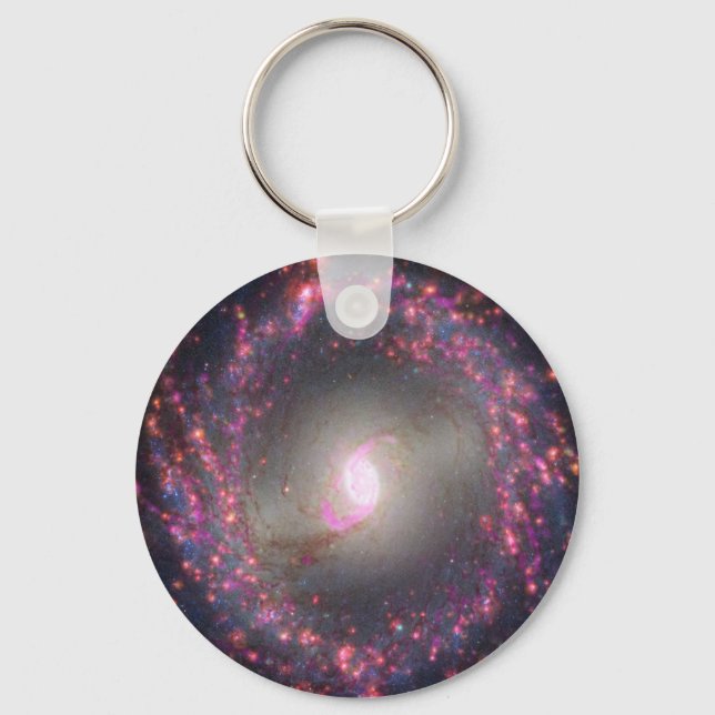 Spiral Galaxy Ngc 3351. Key Ring (Front)