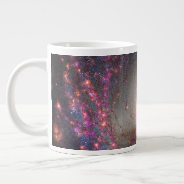 Spiral Galaxy Ngc 3351. Large Coffee Mug (Left)