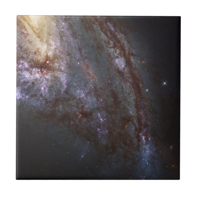 Spiral Galaxy Ngc 3627. Ceramic Tile (Front)