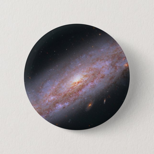 Spiral Galaxy Ngc 3972. 6 Cm Round Badge (Front)