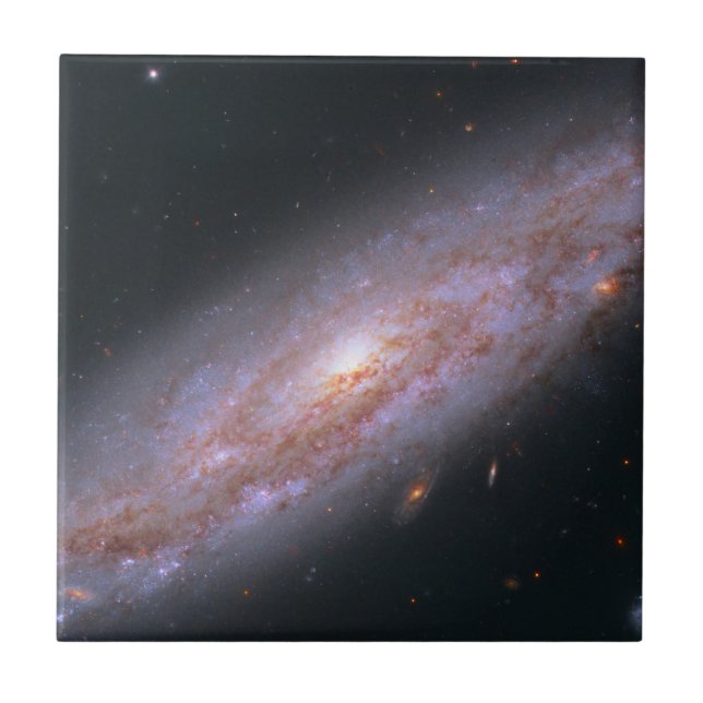 Spiral Galaxy Ngc 3972. Ceramic Tile (Front)