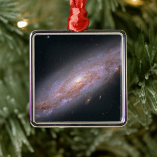 Spiral Galaxy Ngc 3972. Metal Ornament