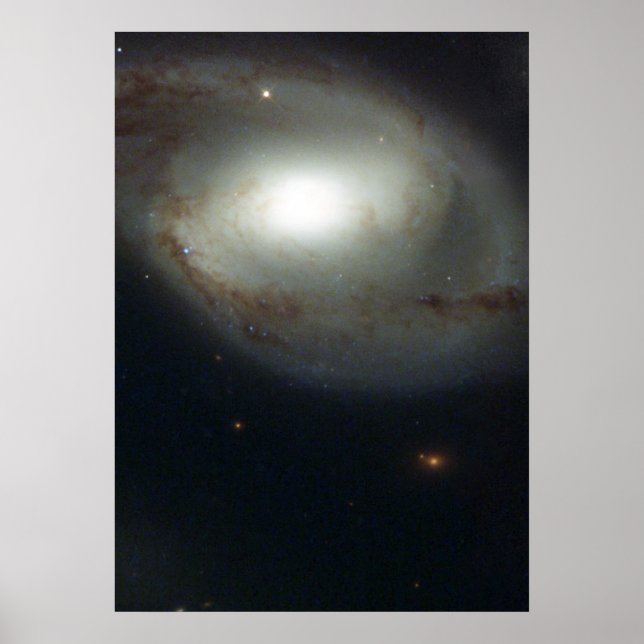 Spiral Galaxy NGC 4319 and Quasar Markarian 205 Poster (Front)