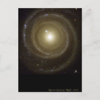 Spiral Galaxy NGC 4622 Spins Backward Postcard