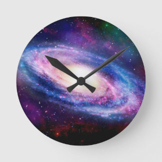 Spiral galaxy round clock