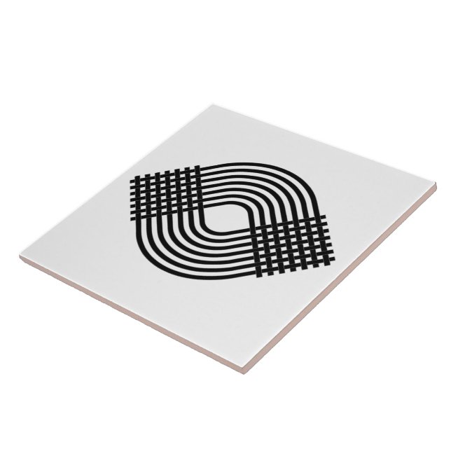 Spiral Geometric Design Ceramic Tile (Side)