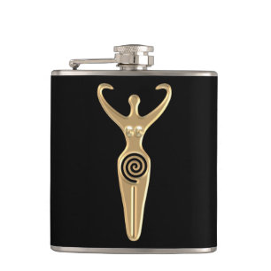 Spiral Goddess Hip Flask