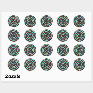 Spiral Guinea Pig Pattern, Classic Round Sticker