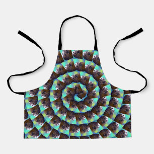 Spiral Guinea Pig Pattern, Kids Full Print Apron
