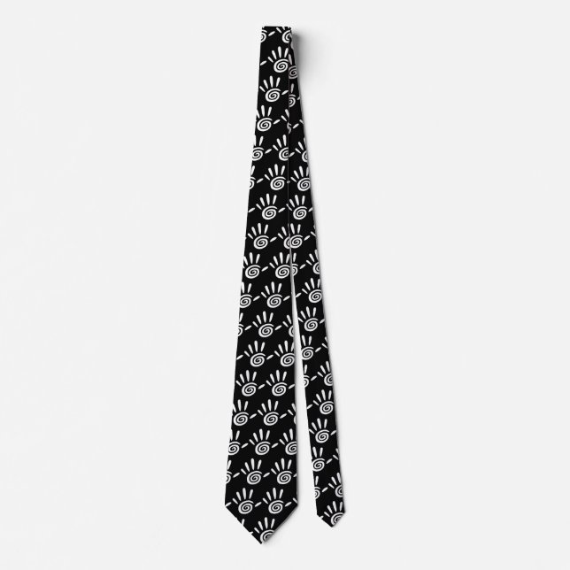 Spiral Hand Print Chiropractic Tie (Front)