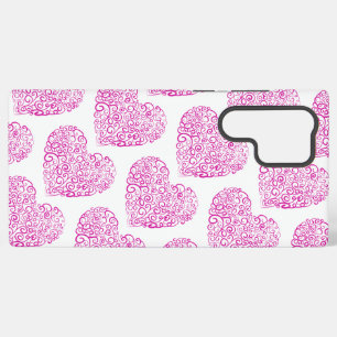 Spiral handwriting pink heart for Valentines Day Samsung Galaxy Case