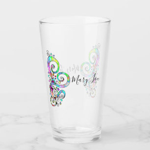Spiral Heart Hand Painted Design 1 Glass
