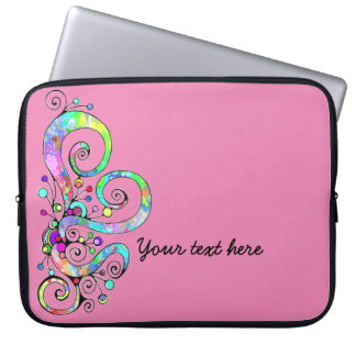 Spiral Heart Hand Painted Design 1 Laptop Sleeve