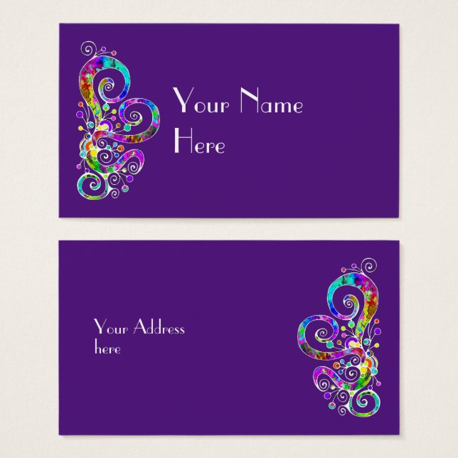 Spiral Heart Hand Painted Design 2 (Front & Back)