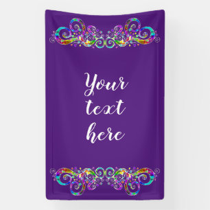 Spiral Heart Hand Painted Design 2 Banner