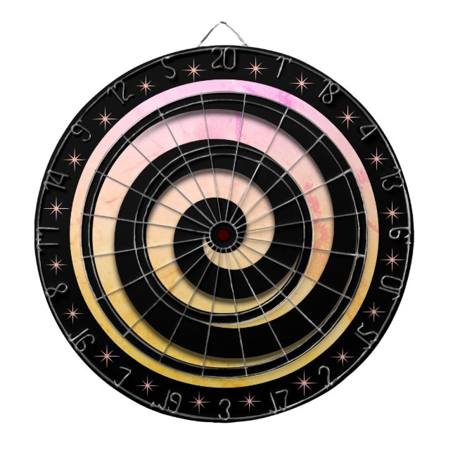 Spiral Hypnotic Flutter Stars and Wheel Regulation Dartboard (Front)