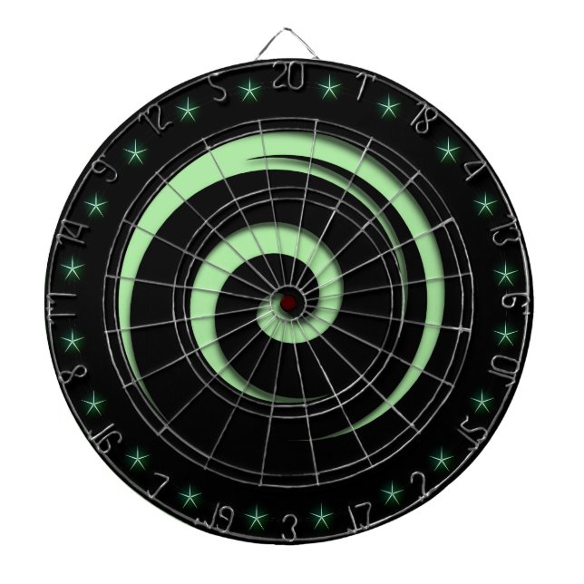 Spiral Hypnotic Green Regulation Dart Board (Front)