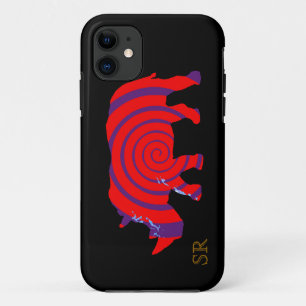 spiral hypnotic rhino animal iPhone 11 case