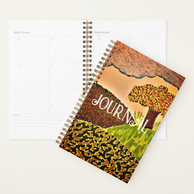 Spiral Journal with Nature scene  Planner (Display)