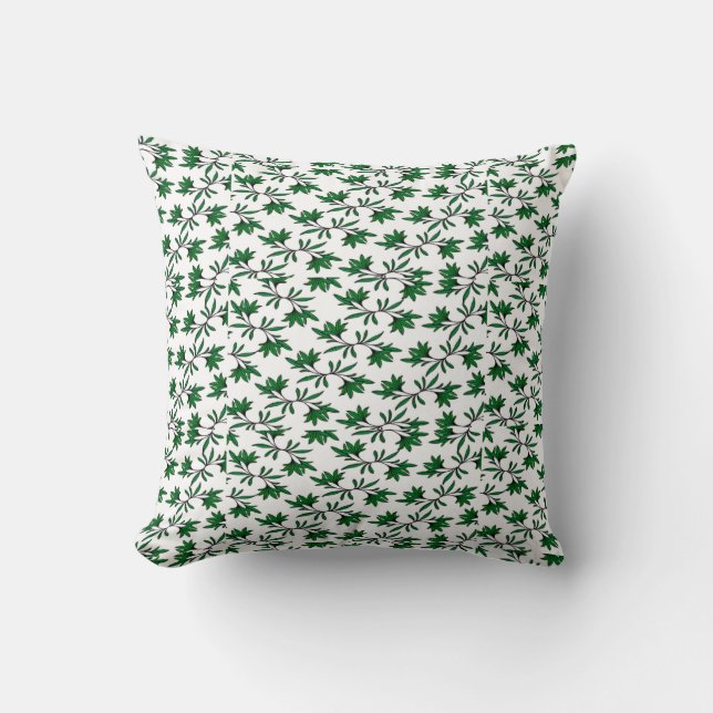 Spiral leafy background cushion (Front)