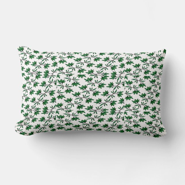 Spiral leafy background lumbar cushion (Front)