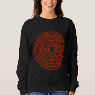 Spiral Mala  Hare Krishna Hare Ram Mantra Sweatshirt