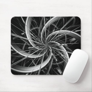 Spiral Metal Fan Blades and Spikes Mouse Pad