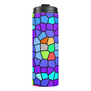 Spiral Mosaic – Vibrant Energy Thermal Tumbler
