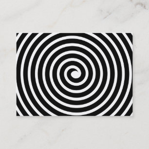 Spiral Motif - Black and White Business Card