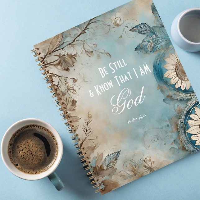 Spiral Notebook (Be Still and Know I am God.  Christian Study Notebook)
