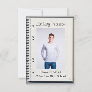 Spiral Notebook - 3x5 Graduation Announcement