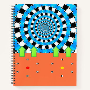 Spiral Notebook Abstract Blue Orange