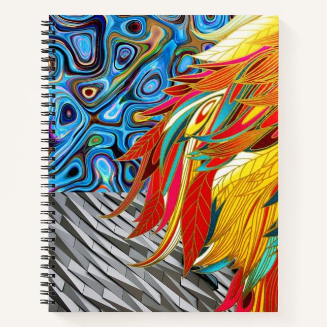 Spiral Notebook Abstract Colours (Front)