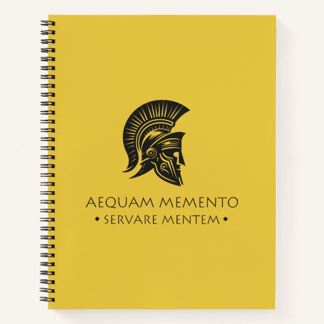 Spiral Notebook Aequam memento servare mentem (Front)