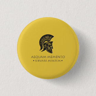 Spiral Notebook Aequam memento servare mentem 3 Cm Round Badge