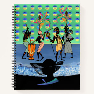 Spiral Notebook African Women Green