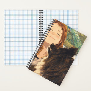 Spiral Notebook Anime Playful Puppy