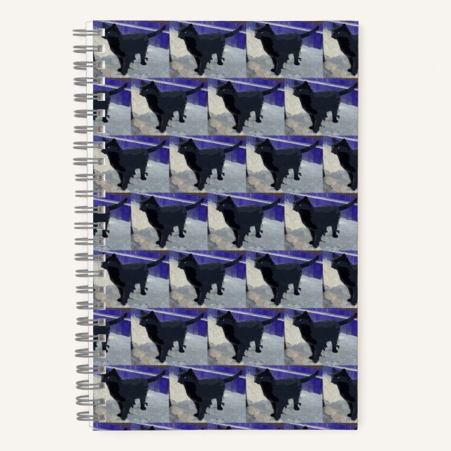 Spiral Notebook Black Cat (Front)