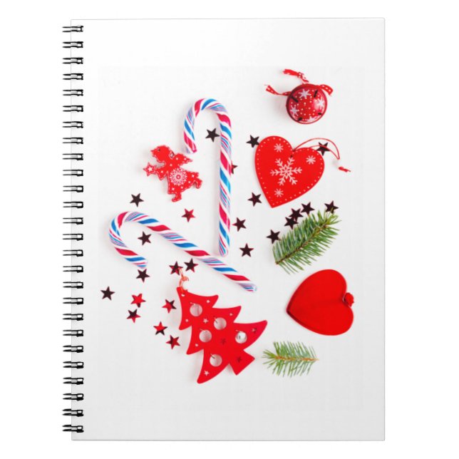 spiral notebook christmas cover 80 lined pages (Front)