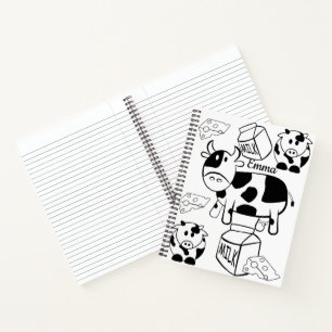 Spiral Notebook Colouring Cow