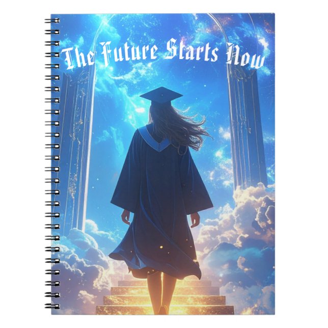 Spiral Notebook (Cosmic Graduation Design) (Front)