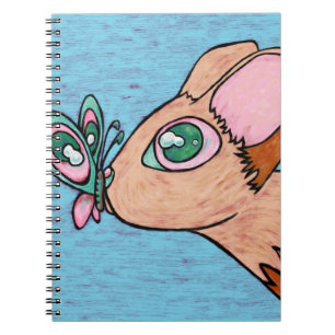 Spiral Notebook, Curious Butterfly Friend Notebook