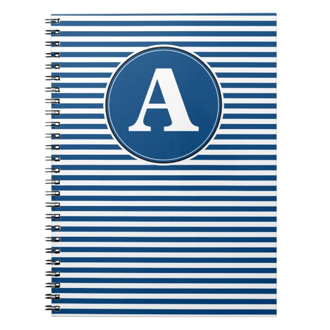 Spiral Notebook, Custom Monogram Template Notebook (Front)
