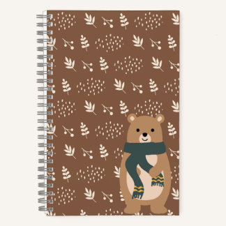 Spiral Notebook Fall Bear
