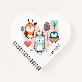Spiral Notebook features a cute illustration.