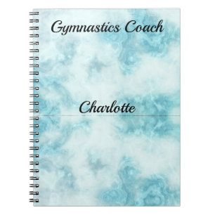 Spiral Notebook for Gymnastics Coach Personalised