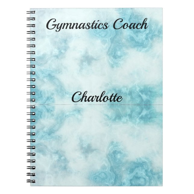 Spiral Notebook for Gymnastics Coach Personalised (Front)