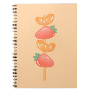 Spiral notebook-fruit skewer notebook